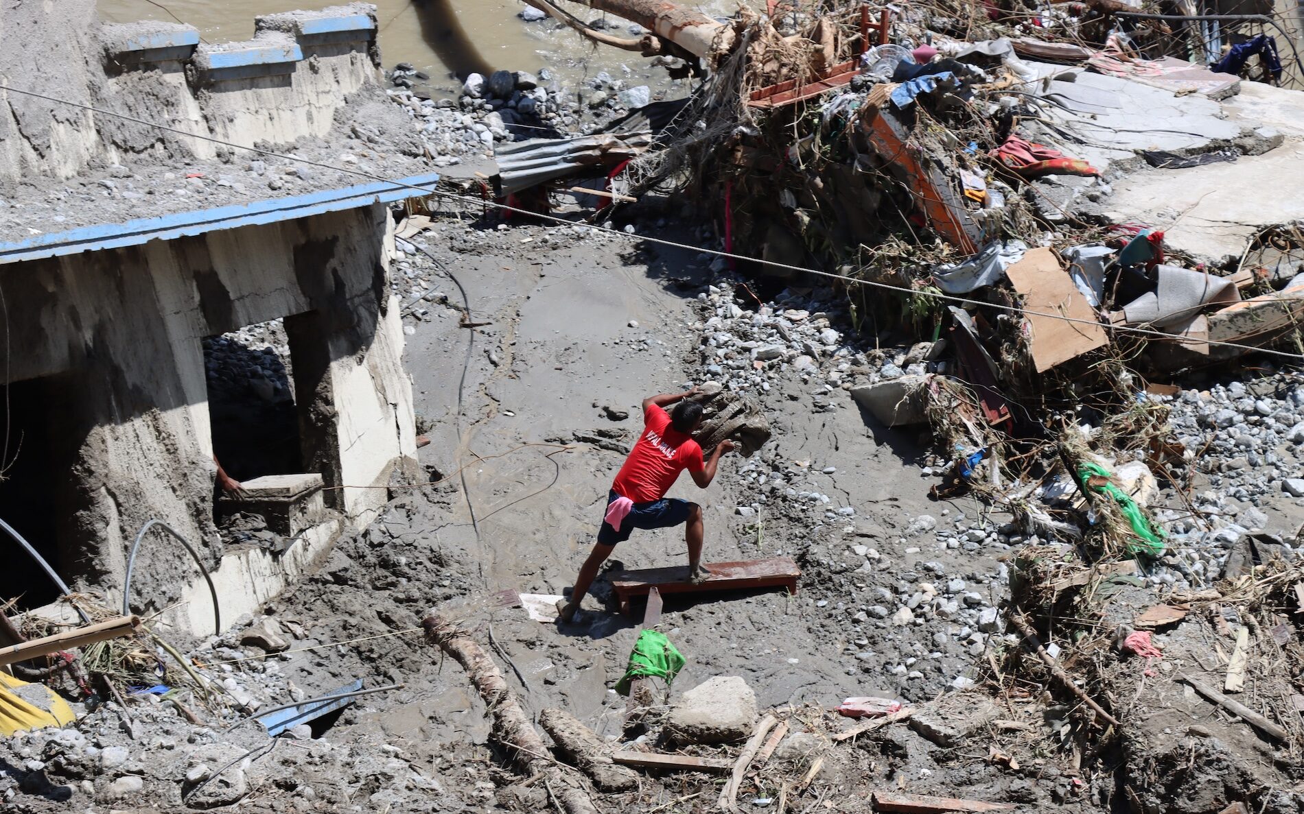 Aiuti. Distruzione a Rasuwa dopo la valanga e l'inondazione del 26 agosto 2026, Nepal. Foto per gentile concessione dell'ong ASIA